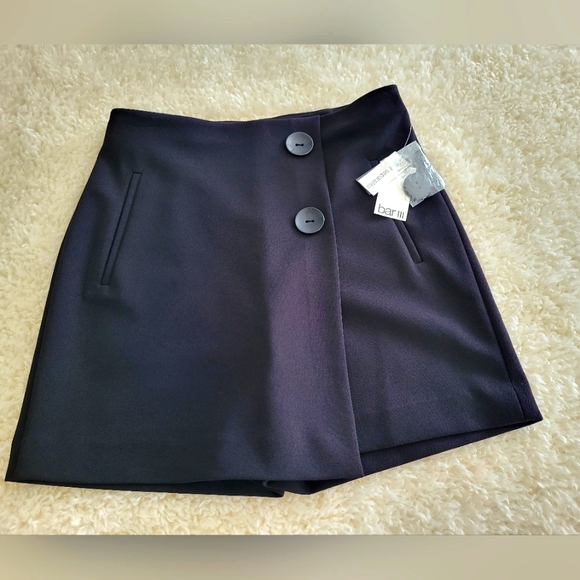 Bar III Black Button Skort Suit Separates - Picture 1 of 7
